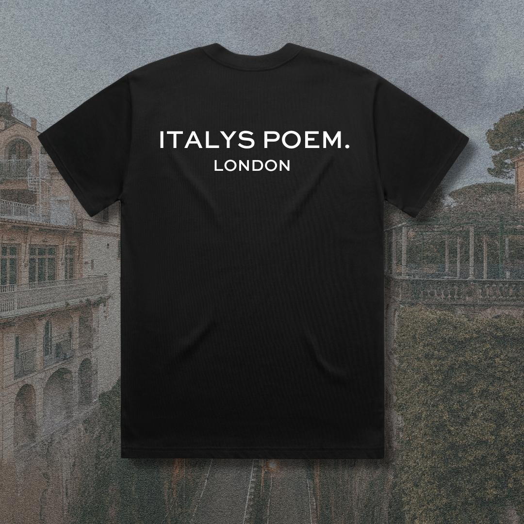 BLACK - ORIGINAL TEE - LONDON - ITALYS POEM